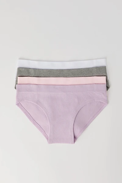 Girls Seamless Ribbed Underwear (4 Pack)