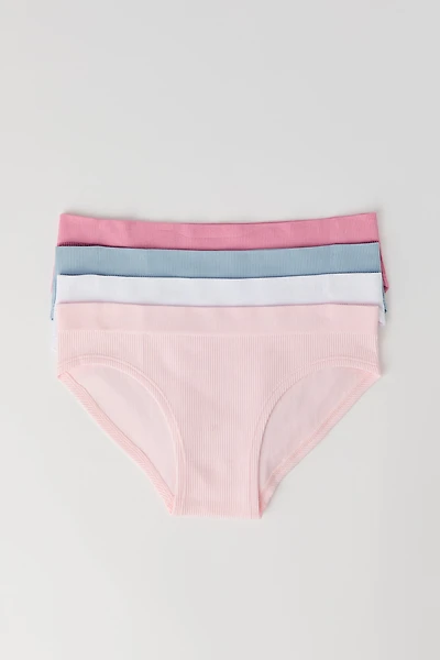 Girls Seamless Ribbed Underwear (4 Pack)