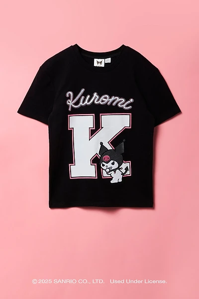 Kuromi™ Girls Embroidered Oversized T-Shirt