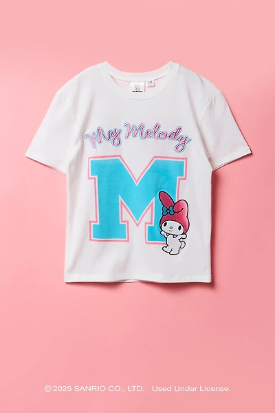 T-shirt surdimensionné avec motif brodé My Melody™ pour fille