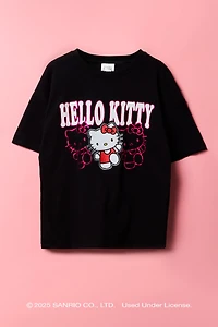 T-shirt surdimensionné avec motif brodé Hello Kitty® pour fille