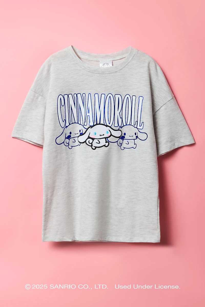 Cinnamoroll™ Girls Embroidered Oversized T-Shirt