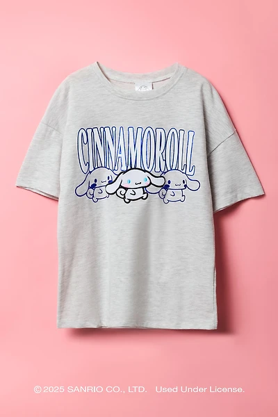 Cinnamoroll™ Girls Embroidered Oversized T-Shirt