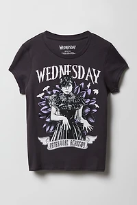 T-shirt à imprimé Wednesday pour fille