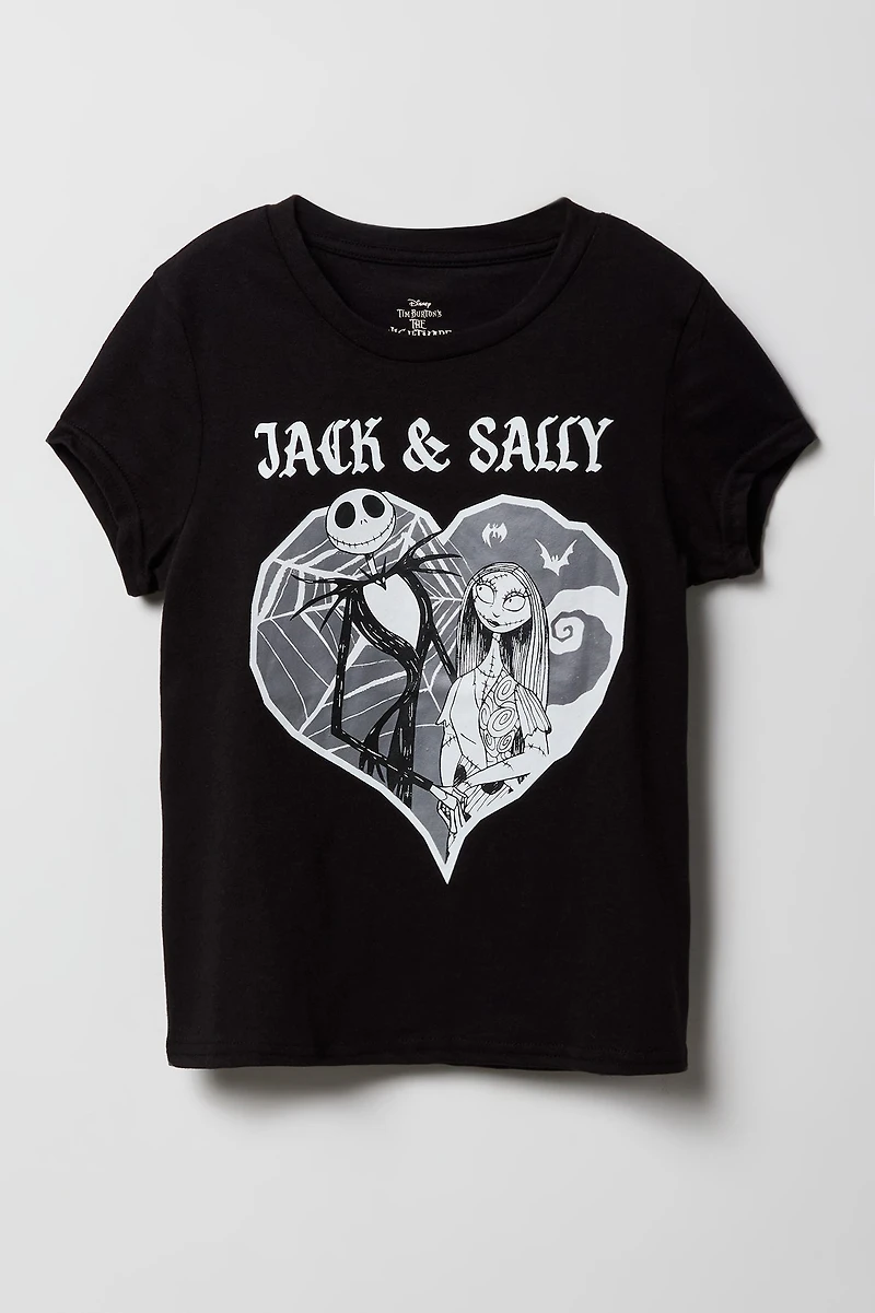 Girls Jack & Sally Graphic T-Shirt