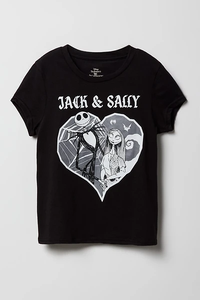 Girls Jack & Sally Graphic T-Shirt