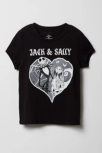 Girls Jack & Sally Graphic T-Shirt