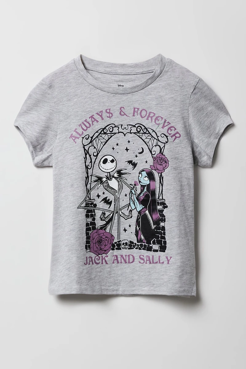 T-shirt à imprimé Jack & Sally pour fille