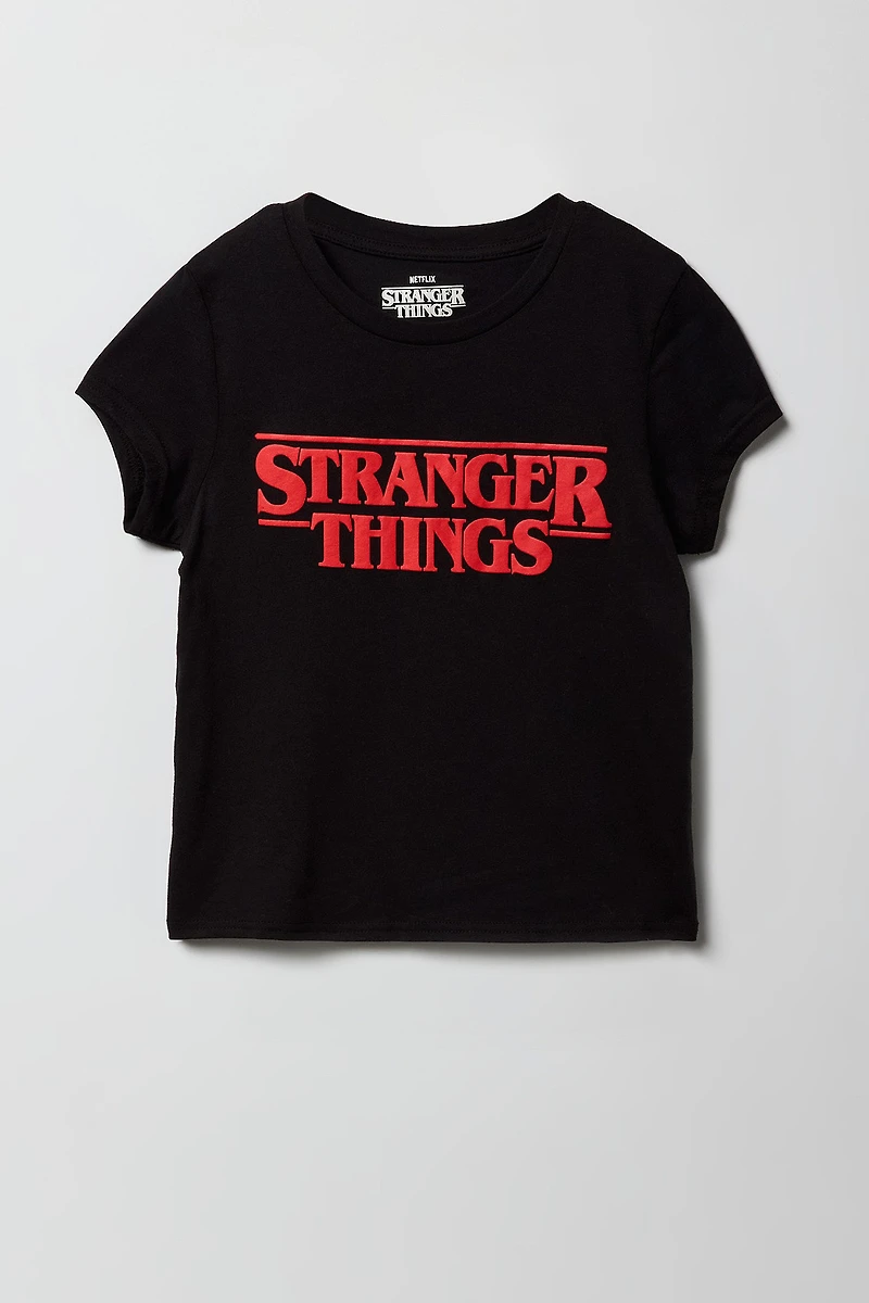 Girls Stranger Things Puff Print T-Shirt