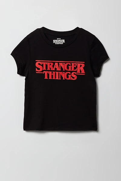 Girls Stranger Things Puff Print T-Shirt