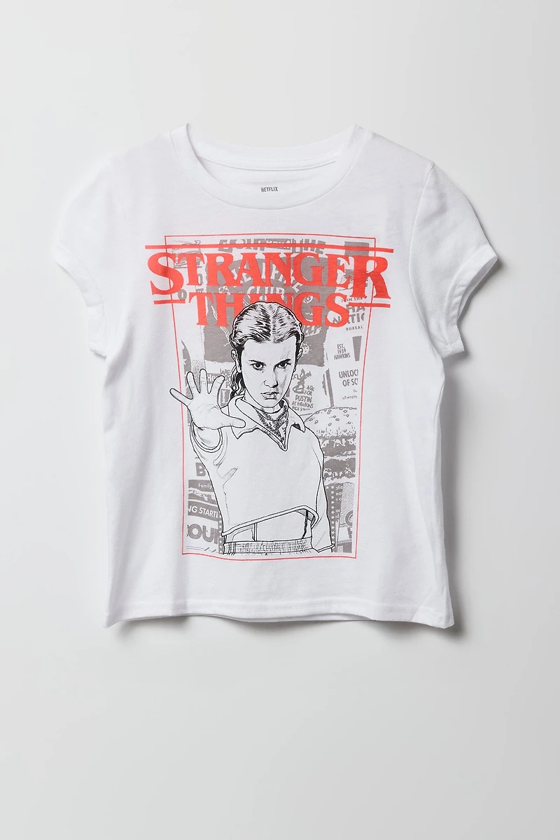 T-shirt à imprimé Stranger Things pour fille