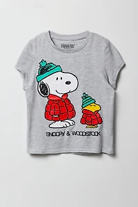 Girls Peanuts Snoopy Puff Print T-Shirt