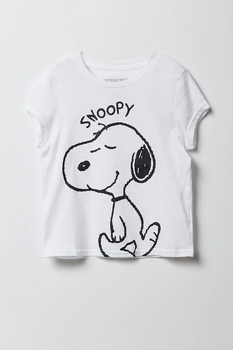 T-shirt à imprimé Snoopy en relief pour fille