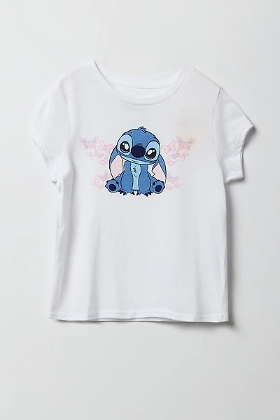 T-shirt à imprimé Stitch pour fille