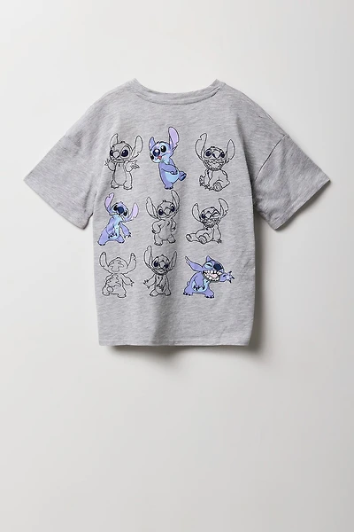 Girls Stitch Graphic Oversized T-Shirt