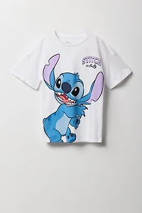 Girls Stitch Puff So Fluffy Graphic Oversized T-Shirt