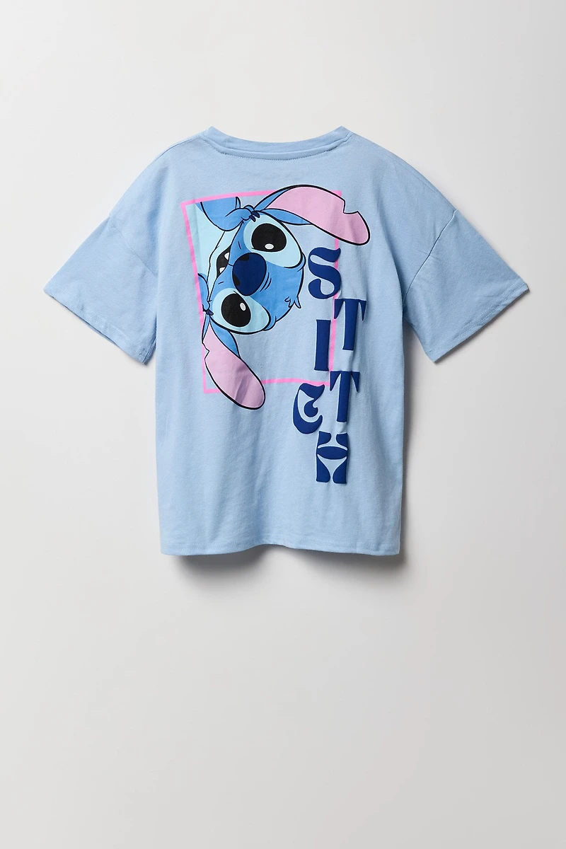 Girls Stitch Puff Print Oversized T-Shirt