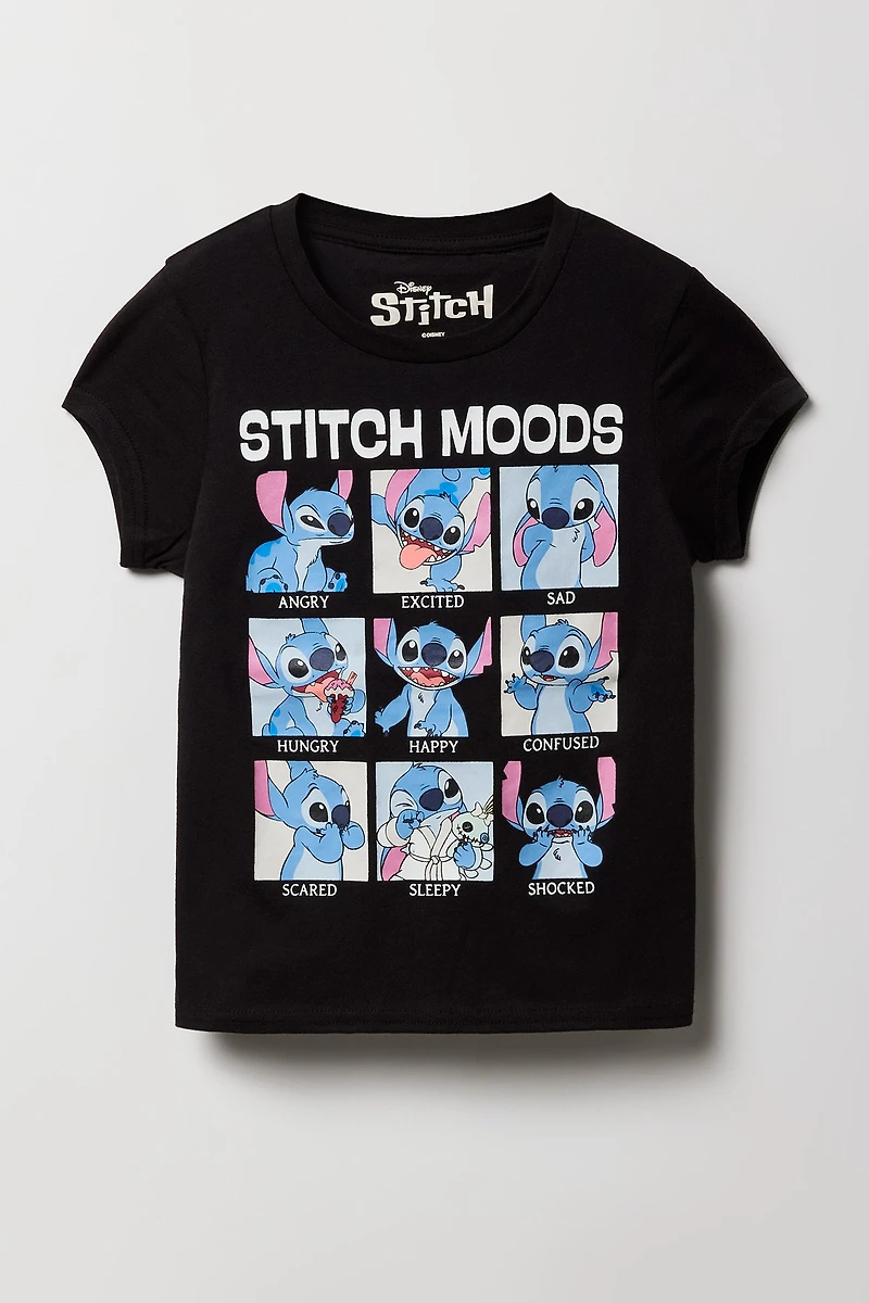 Girls Stitch Mood Graphic T-Shirt