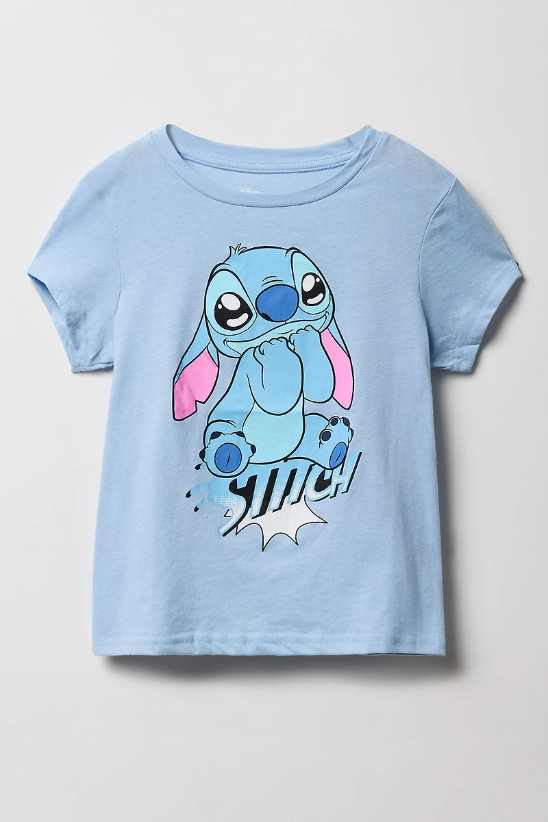 Girls Stitch Cute Graphic T-Shirt