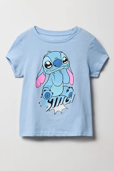 Girls Stitch Cute Graphic T-Shirt