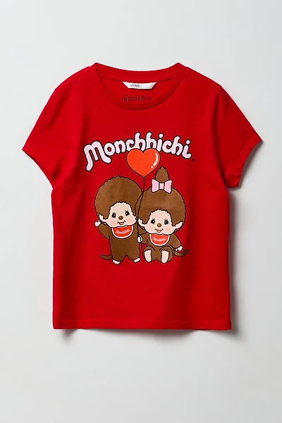 T-shirt à imprimé Monchichi pour filles