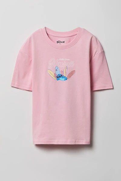 Girls Stitch Hawaii Graphic T-Shirt