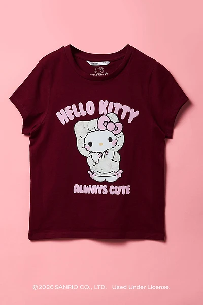 Hello Kitty® Girls Heavy Cotton Graphic T-Shirt
