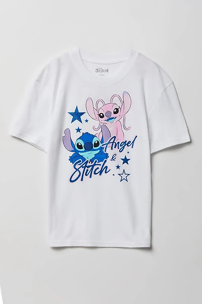 T-shirt à imprimé Stitch & Angel pour fille