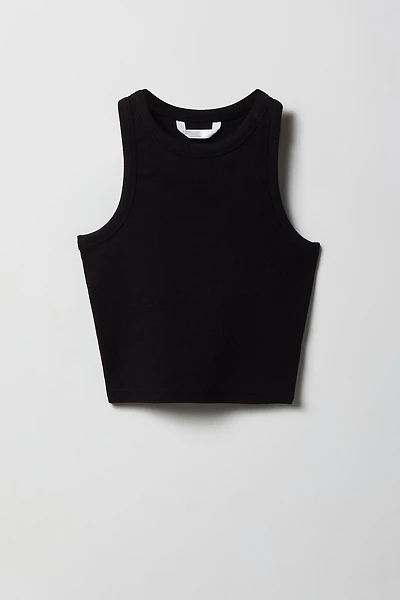 Girls Braless Ribbed Tank
