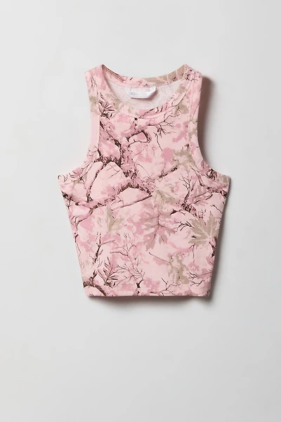 Girls Braless Ribbed Tank