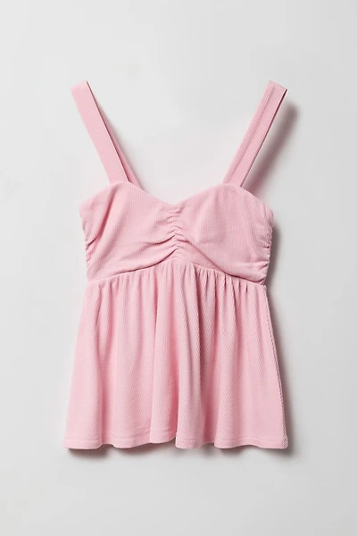 Girls Ribbed Fit and Flare Tank