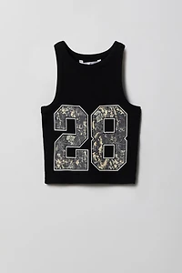 Girls Graphic Ribbed Tank