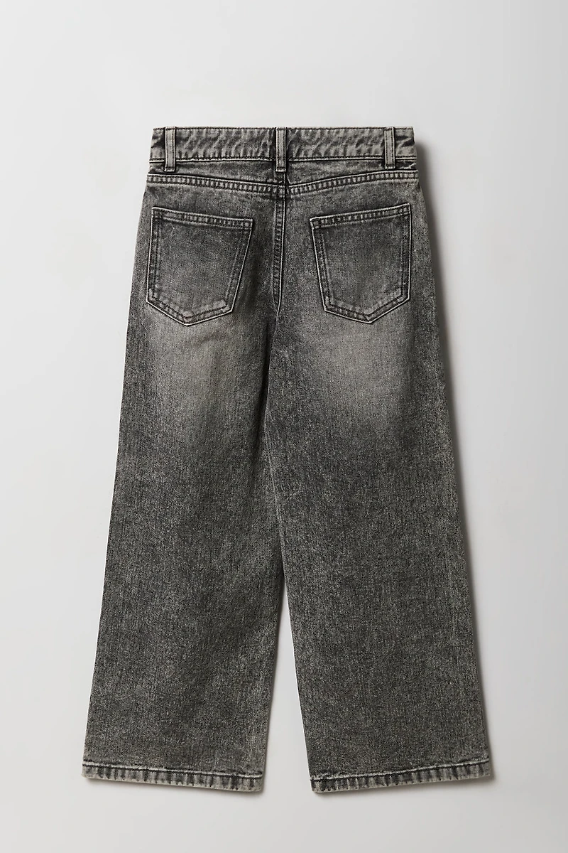 Jean baggy à jambe large pour fille