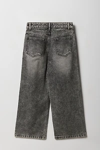 Jean baggy à jambe large pour fille