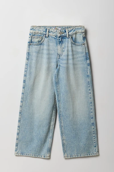 Jean baggy à jambe large pour fille