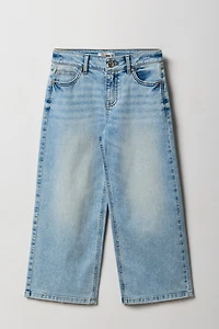 Girls Mid Rise Baggy Wide Leg Jean