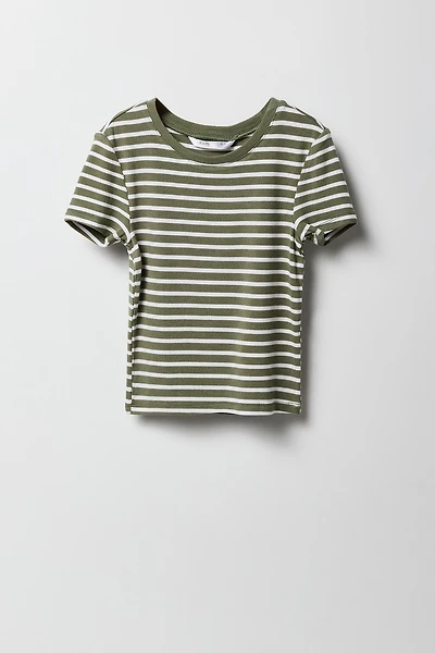 Girls Ribbed Baby T-Shirt
