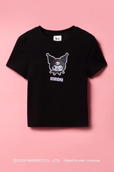 Kuromi™ Girls Embroidered T-Shirt