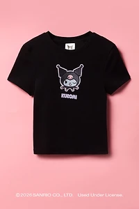 Kuromi™ Girls Embroidered T-Shirt