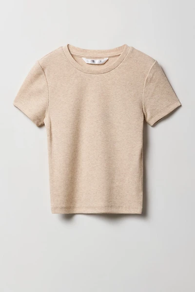 T-shirt côtelé pour fille