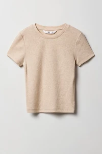 T-shirt côtelé pour fille