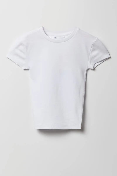 T-shirt ras du cou uni pour fille