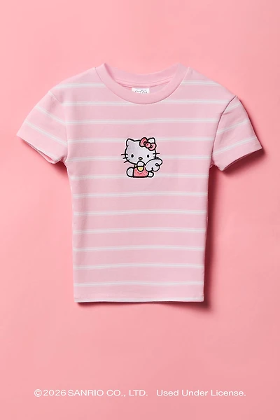 Hello Kitty®  Girls Embroidered T-Shirt