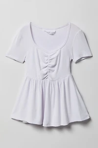 Haut cintré à bavette avant pour filles