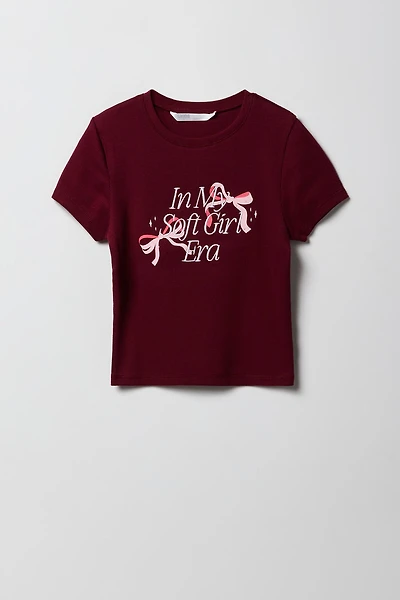 Girls Ribbed Embroidered T-Shirt