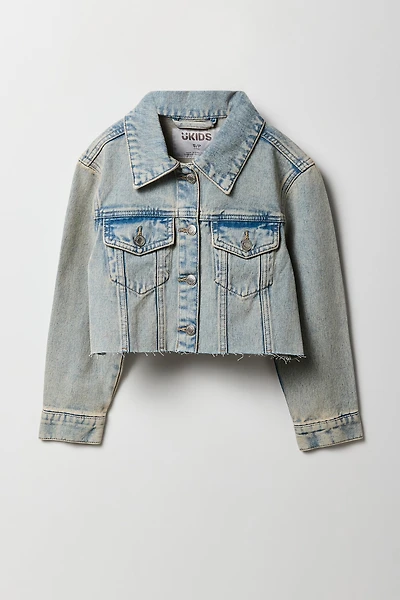 Girls Cropped Denim Jacket
