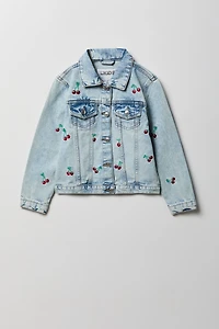 Girls Graphic Denim Jacket