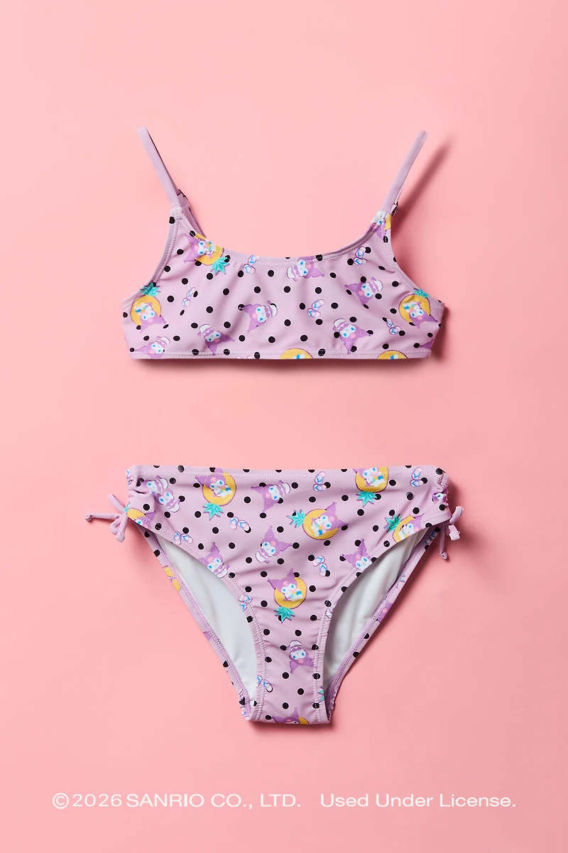 Kuromi™ Girls Printed Swimsuit Set