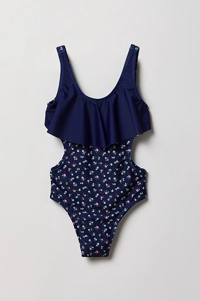 Girls Flounce One Piece Swimsuit