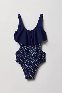 Girls Flounce One Piece Swimsuit